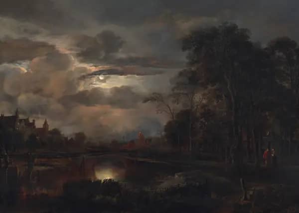 Moonlit Landscape with Bridge | Oil Painting Reproduction