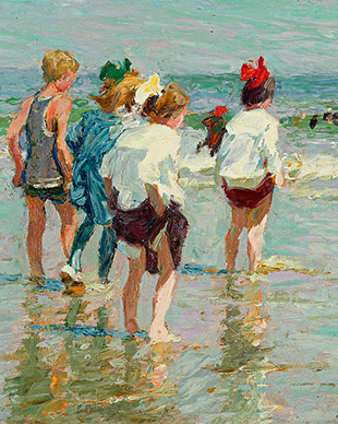 Summer Day Brighton Beach - Edward Henry Potthast
