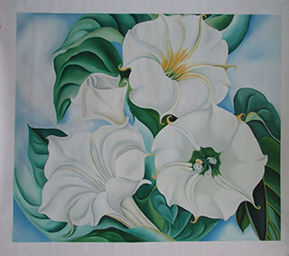 Jimson Weed 1936 By Georgia O Keeffe - <a href='https://www.reproduction-gallery.com/oil-painting/1010049464/jimson-weed-1936-by-georgia-o-keeffe/'>More Detail</a>