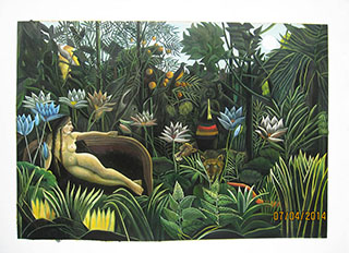 The Dream By Henri Rousseau - <a href='https://www.reproduction-gallery.com/oil-painting/1469604826/the-dream-by-henri-rousseau/'>More Detail</a>
