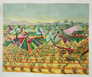 Montroig Vineyards And Olive Tree 1919 By Joan Miro - <a href='https://www.reproduction-gallery.com/oil-painting/1124784997/montroig-vineyards-and-olive-tree-1919-by-joan-miro/'>More Detail</a>
