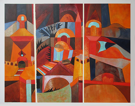Temple Gardens 1920 - <a href='https://www.reproduction-gallery.com/oil-painting/1515994473/temple-gardens-1920-by-paul-klee/'>More Detail</a>